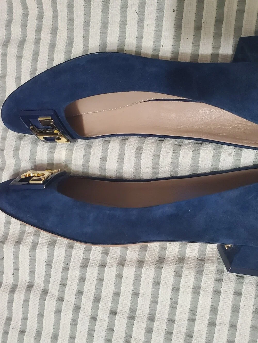 Tory Burch Blue Suede Pumps